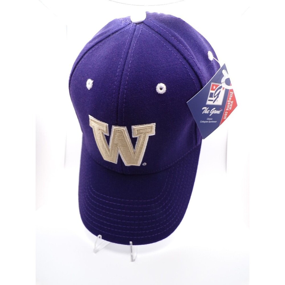 The Game Washington Huskies Men's Purple Embroidered W Baseball Cap 7 1/4